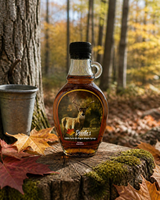 Whitetail Deer Pure Maple Syrup – 8oz Collectible Glass Bottle