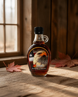 Patriotic Eagle Pure Maple Syrup – 8oz Collectible Glass Bottle