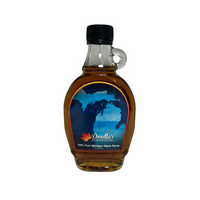 Michigan Map Pure Michigan Maple Syrup – 8oz Collectible Glass Bottle
