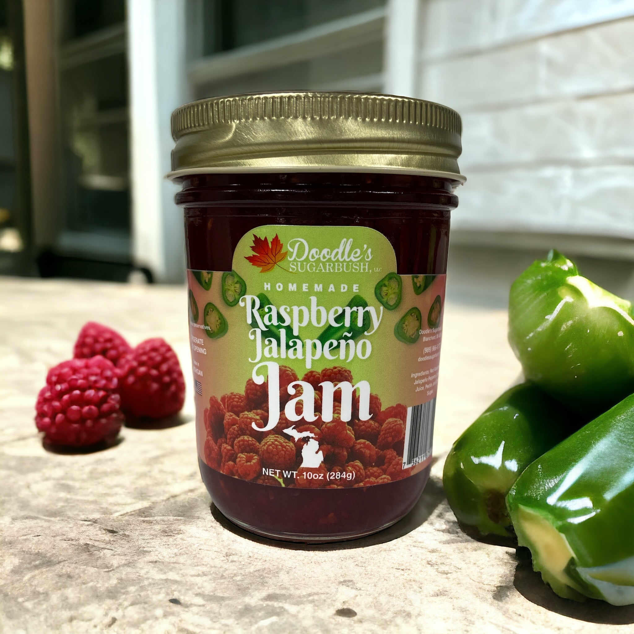 Raspberry Jalapeno Jam | Doodle's Sugarbush, LLC - 100% Pure
