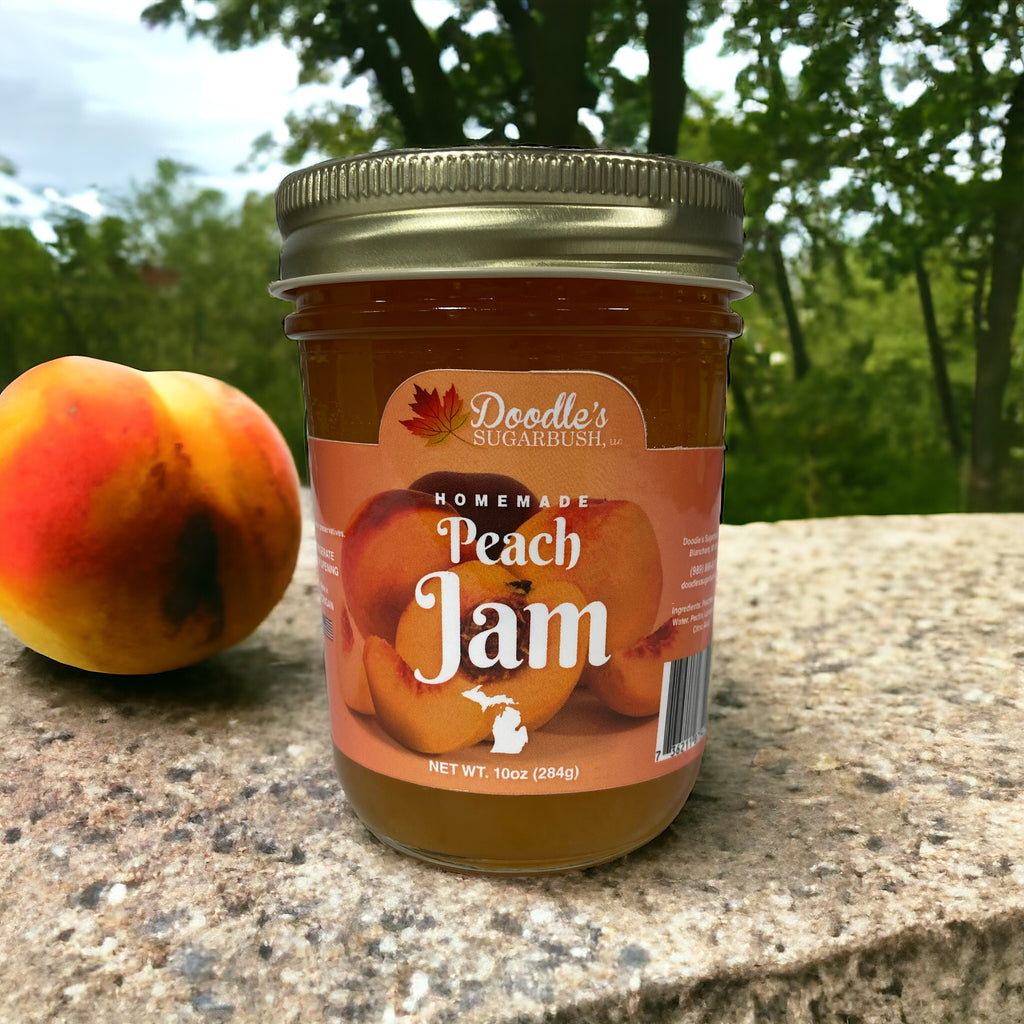Peach Jam | Doodle's Sugarbush, LLC - 100% Pure Michigan Maple Syrup