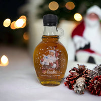 Santa Scene Pure Maple Syrup – 8oz Collectible Glass Bottle
