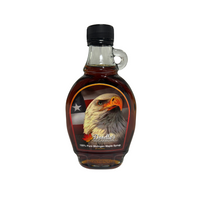Patriotic Eagle Pure Maple Syrup – 8oz Collectible Glass Bottle
