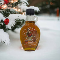 Sledding Scene Pure Michigan Maple Syrup – 8oz Collectible Glass Bottle
